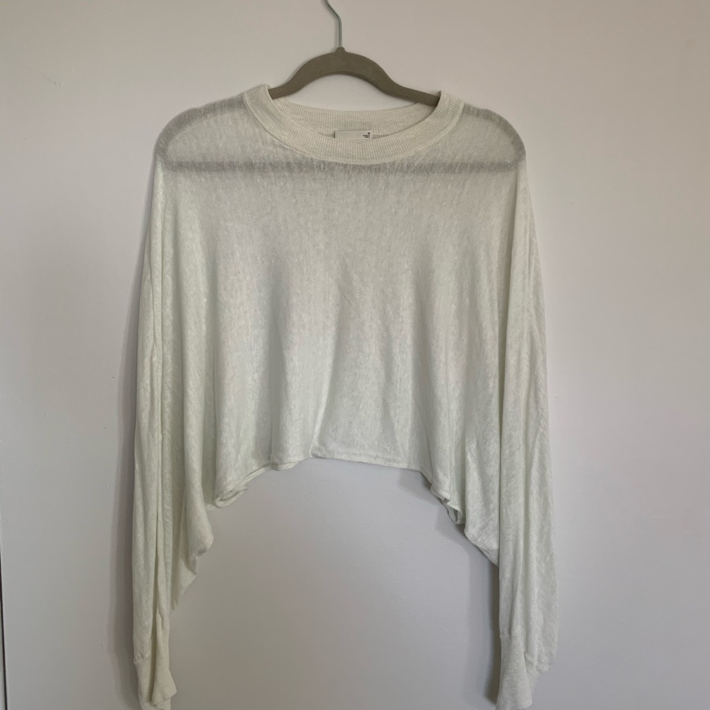 Aritzia Wilfred Free Pale Yellow Long Sleeve Shirt